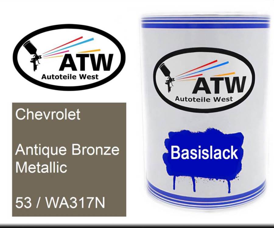 Chevrolet, Antique Bronze Metallic, 53 / WA317N: 500ml Lackdose, von ATW Autoteile West.